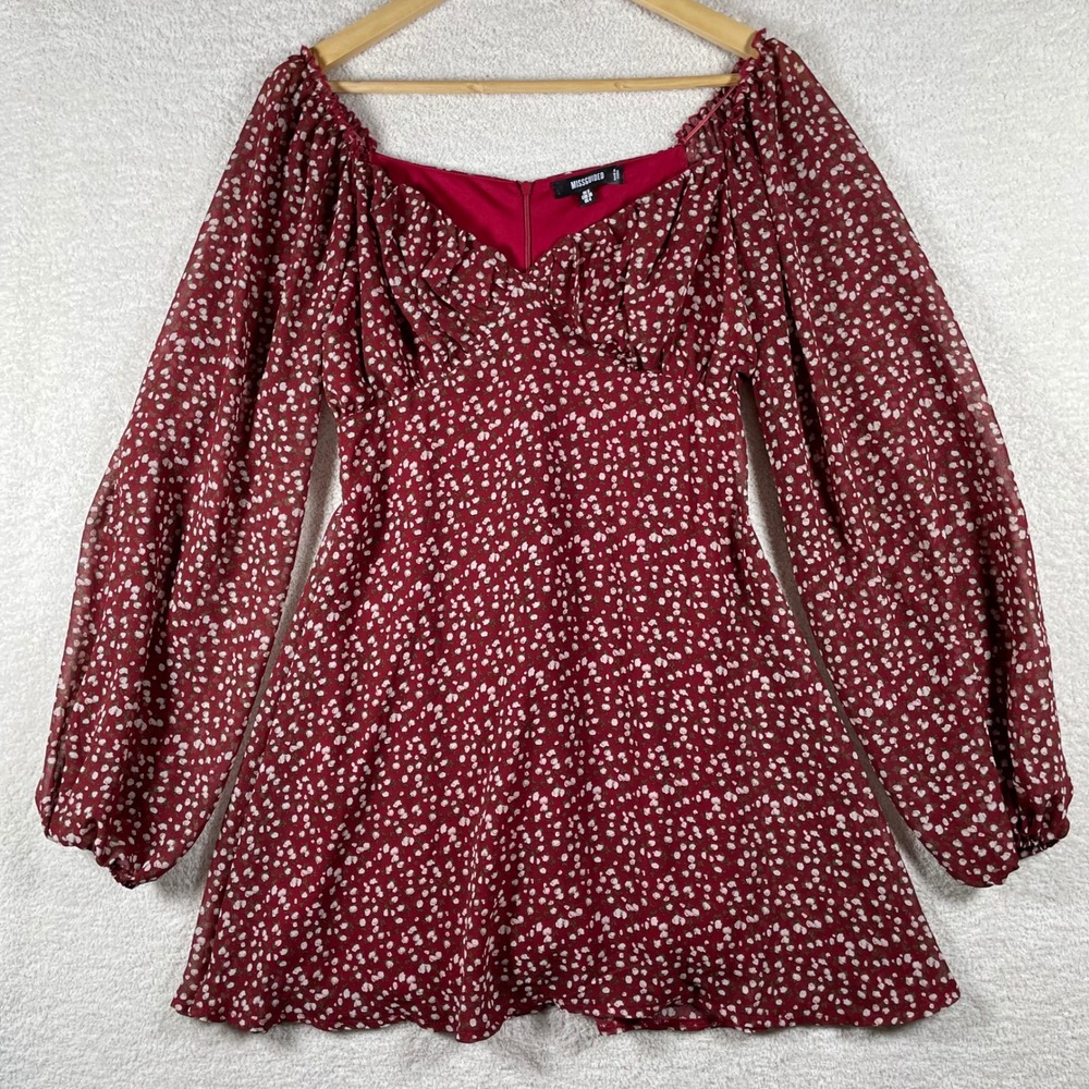 dark floral coquette milkmaid dress 4 sheer sleeve fall forest fairy grunge boho